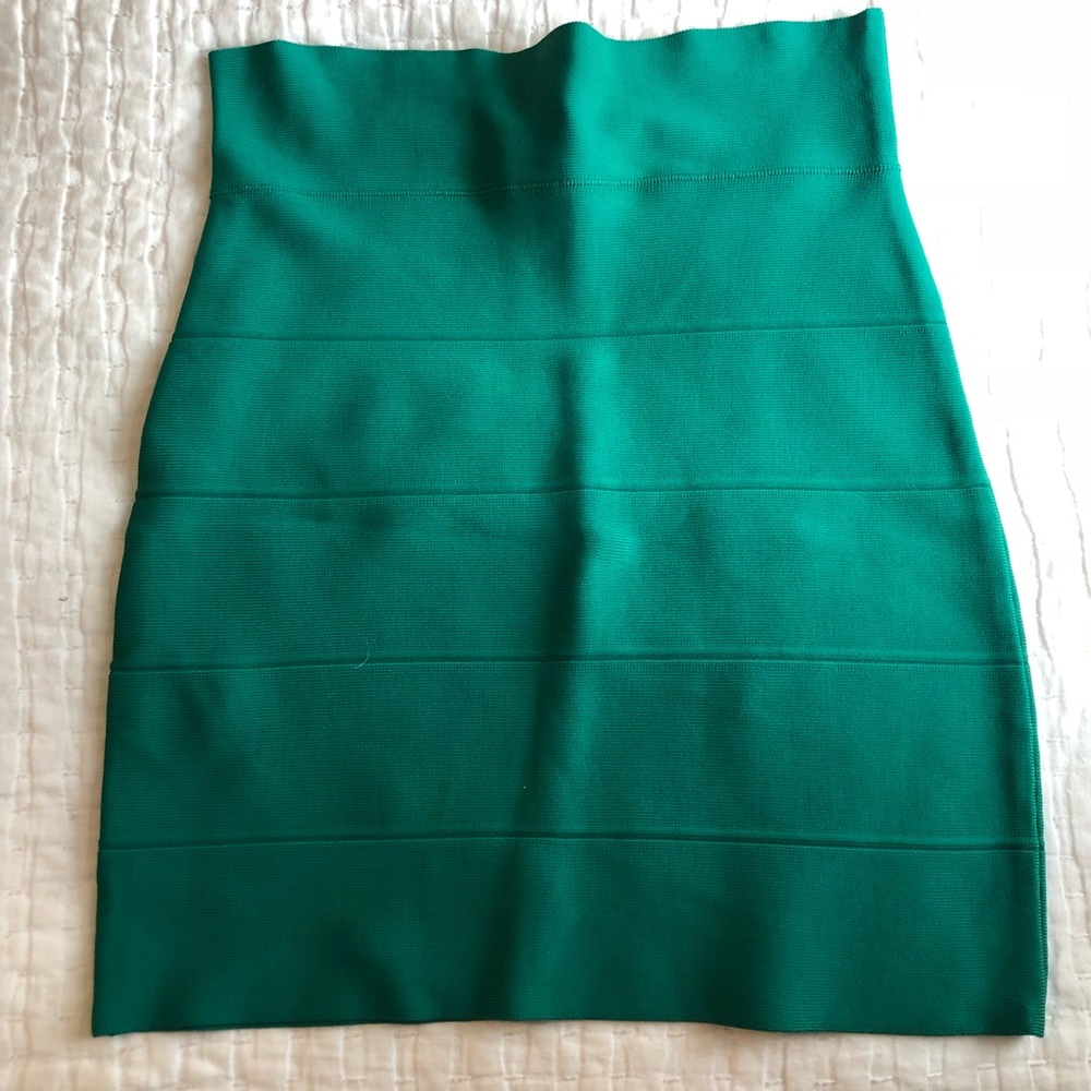 Teal Green BCBG Bandage Skirt Size Smal